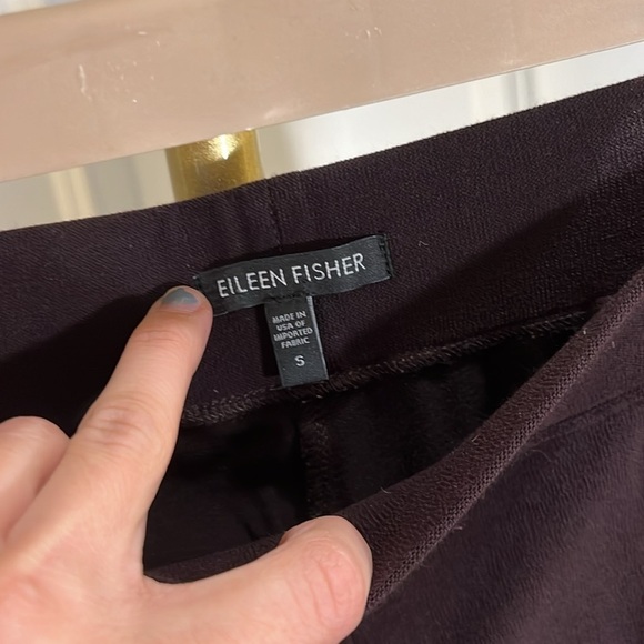 Eileen Fisher Slim Ankle Pants-brown - Picture 4 of 8